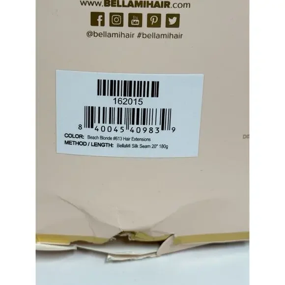 BELLAMI Silk Seam 20” 180g Beach Blonde Clip In Hair Extensions Remi Hair